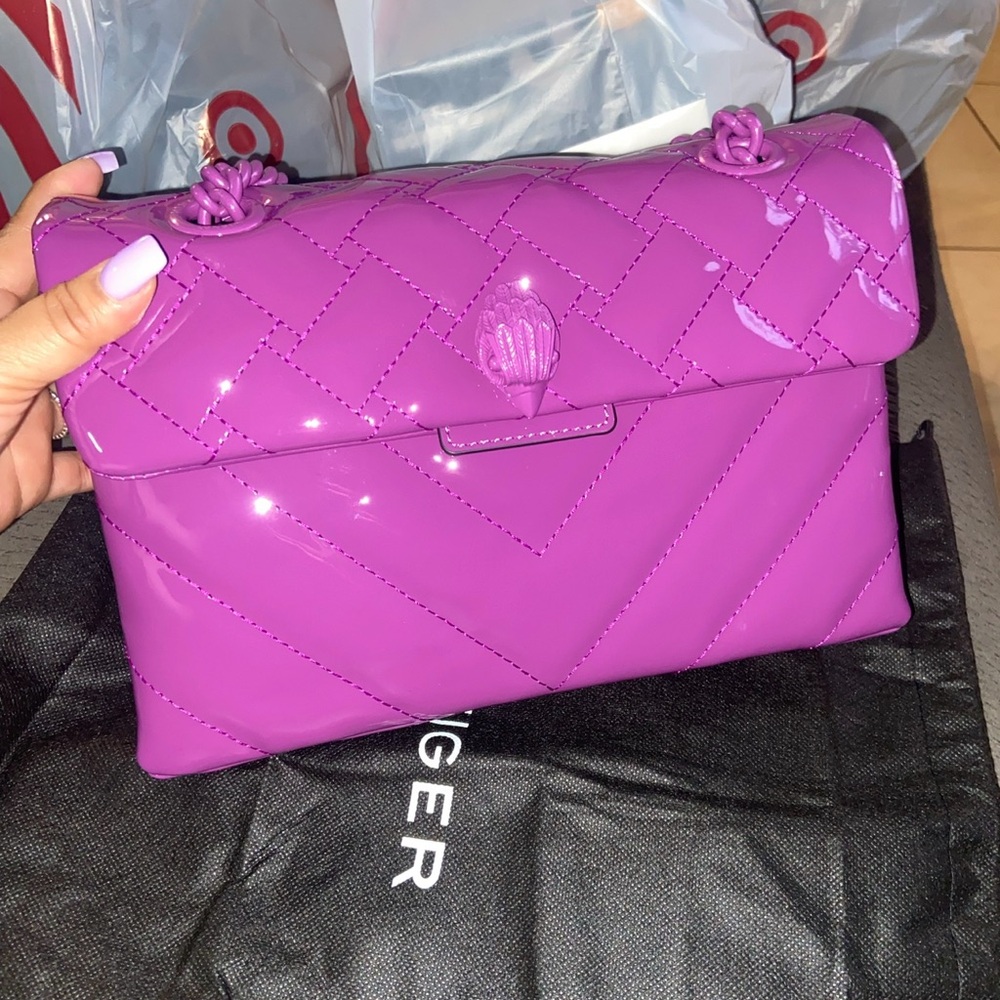 Kurt Geiger Shiny Purple Crossbody Bag